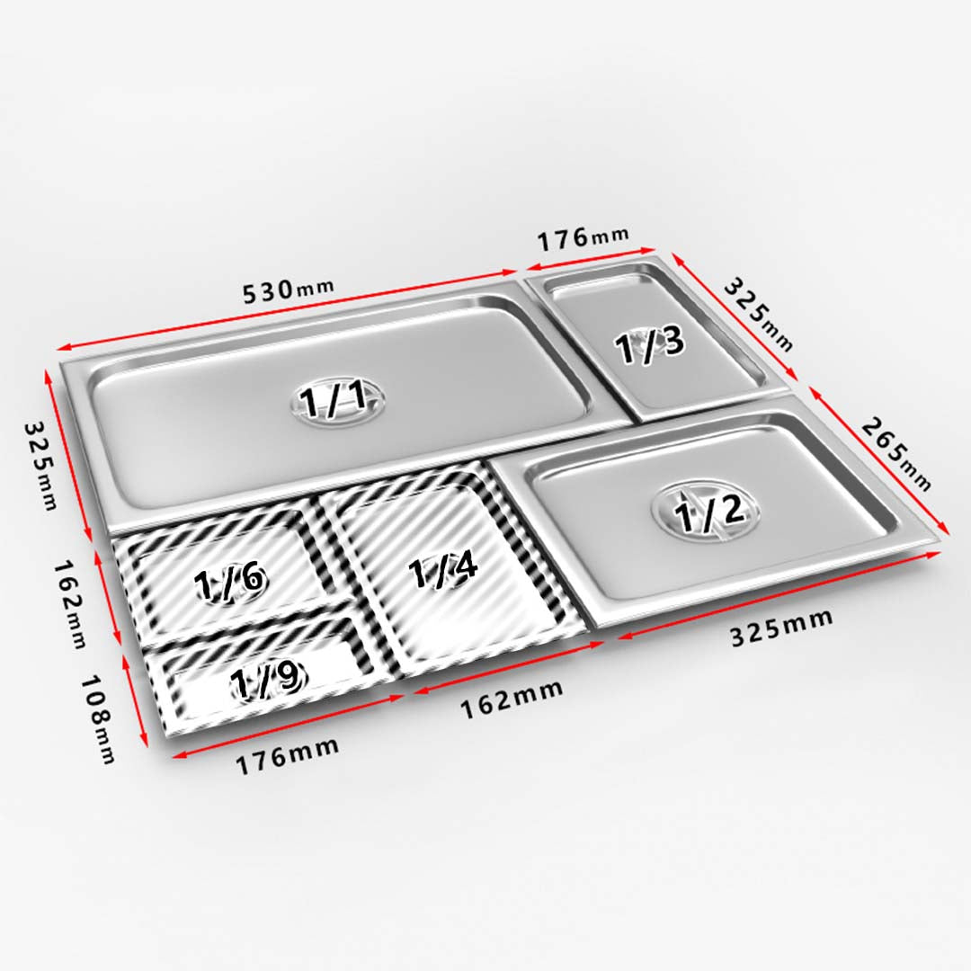 SOGA Gastronorm GN Pan Lid Full Size 1/3 Stainless Steel Tray Top Cover • LUZ-GP5503-JLID3F-X1