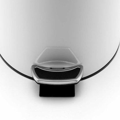 SOGA 2X 12L Foot Pedal Stainless Steel Rubbish Recycling Garbage Waste Trash Bin Round White • LUZ-RubbishBinRound12LWhiteX2