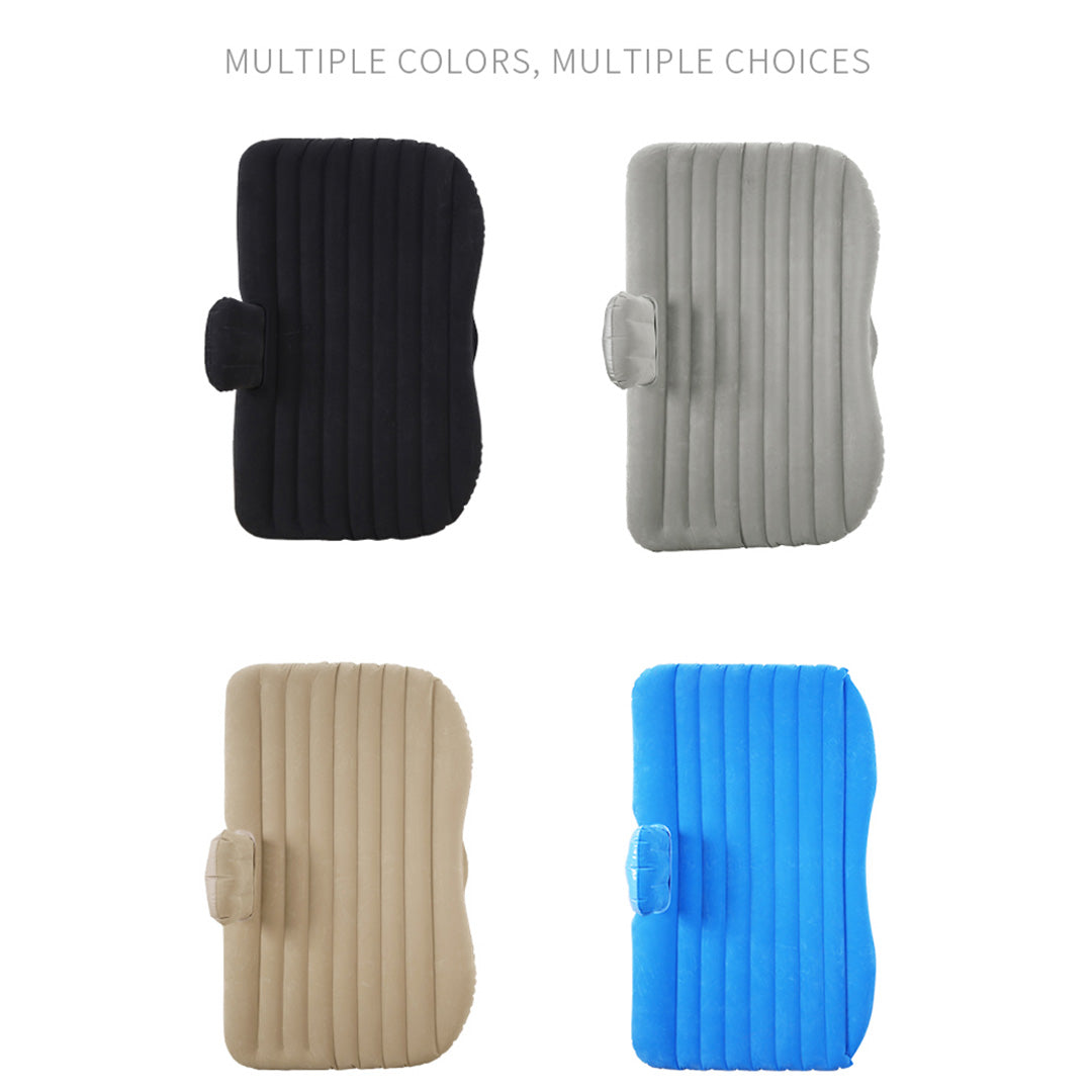 SOGA Grey Stripe Inflatable Car Mattress Portable Camping Rest Air Bed Travel Compact Sleeping Kit Essentials • LUZ-CarMat002
