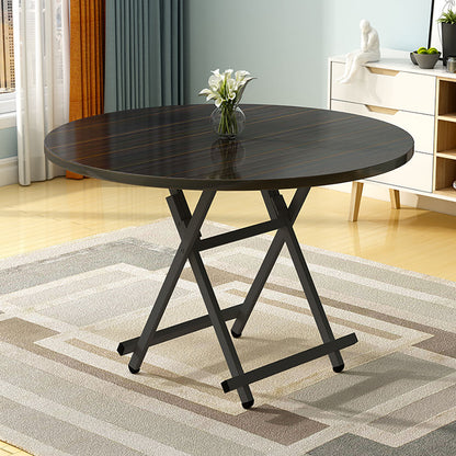 SOGA 2X Black Dining Table Portable Round Surface Space Saving Folding Desk Home Decor • LUZ-TableRD723X2