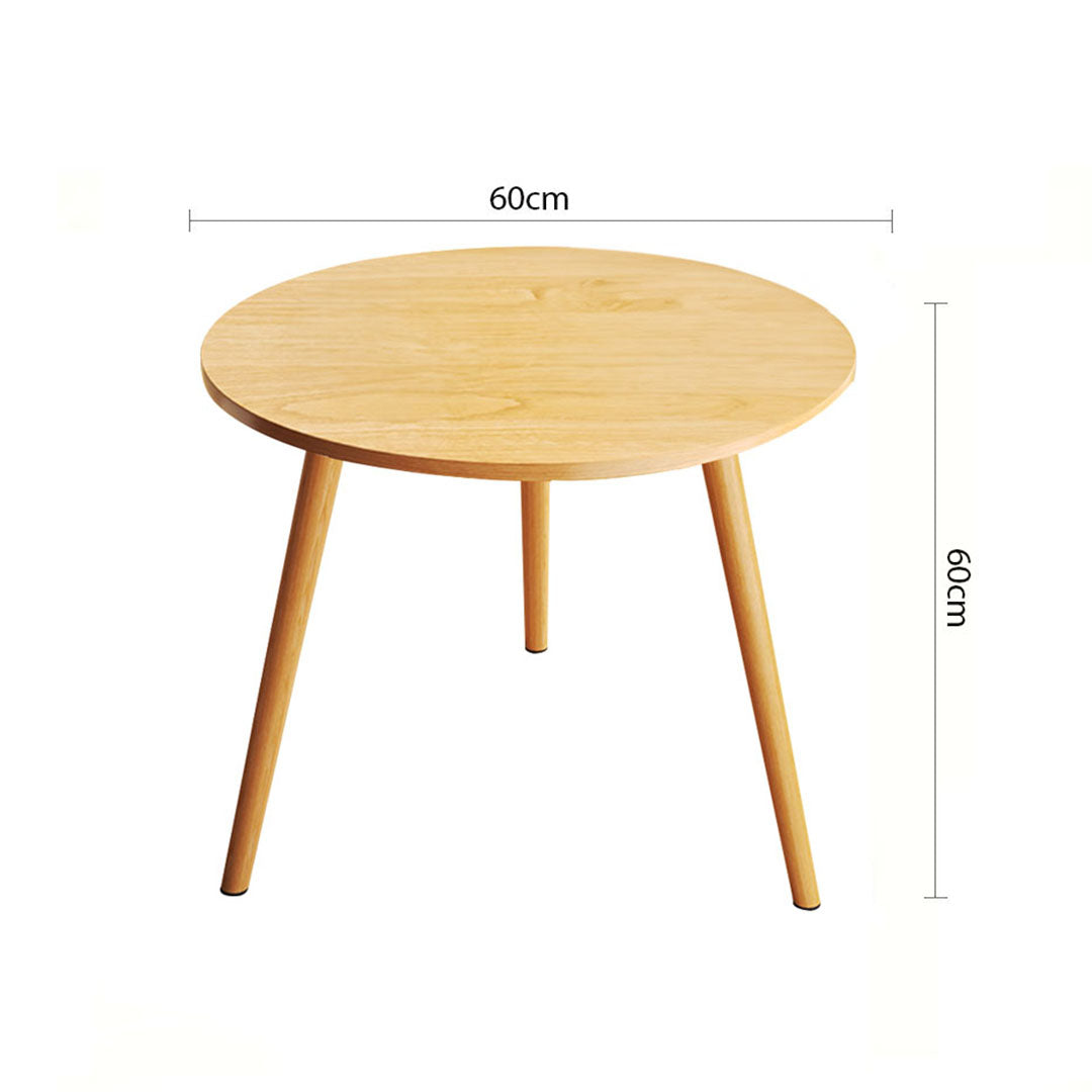 SOGA 2X 60x60cm Walnut Small Side Coffee Table Living Room Balcony Home Décor Style • LUZ-TableTea22X2