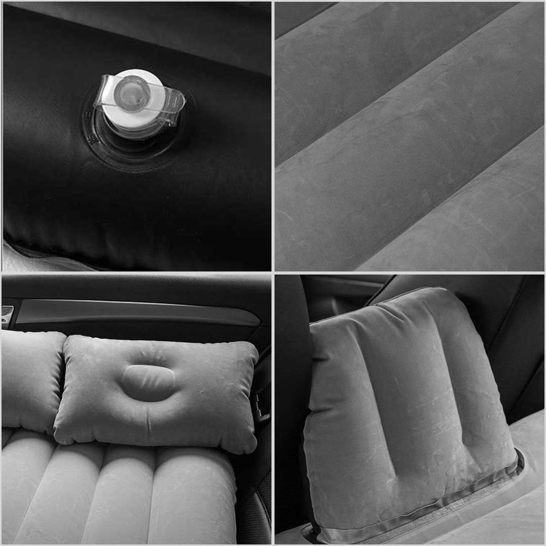 SOGA Portable Camping Car Set Inflatable Air Bed Mattress Storage Organizer Handheld Vacuum Blue • LUZ-CarBundleBlue