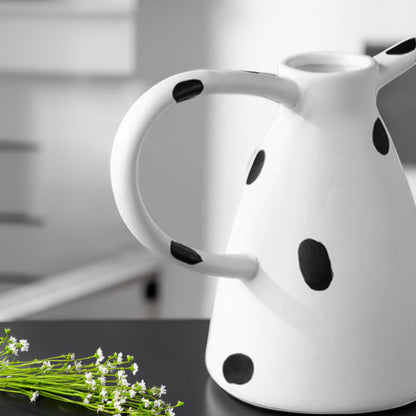 SOGA 2X 23.5x11cm Ornament Vase with Polka Dot Handicraft Decorations in Living Room Home Decor • LUZ-Ornament2918X2
