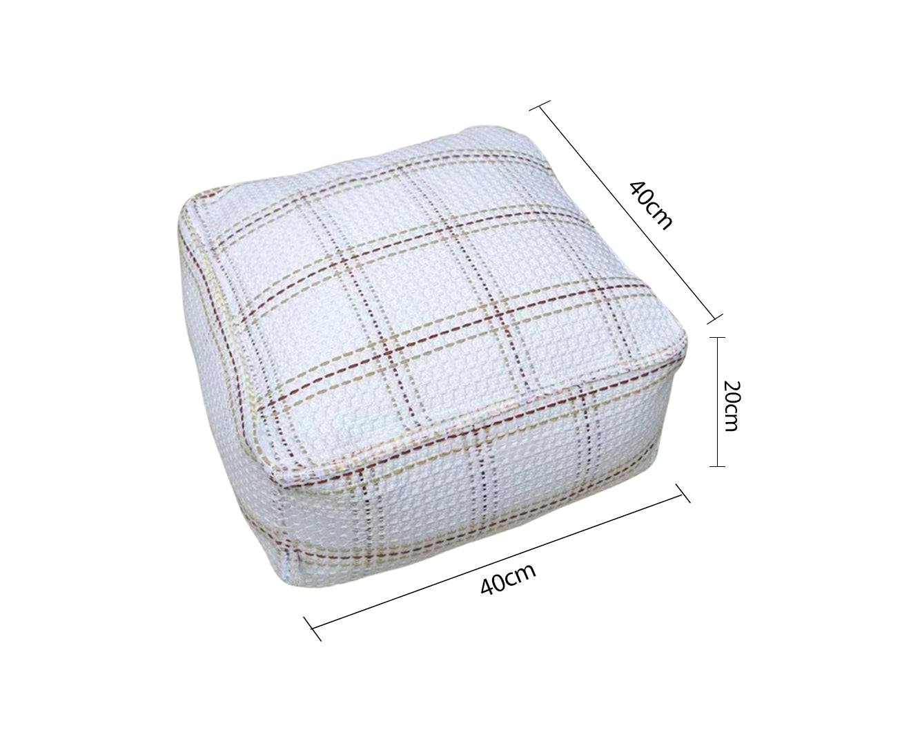 SOGA 50cm Pouf Soft Polyester Cotton Pillow with EPP Particle Insert Home Decor • LUZ-Pouffe622X2