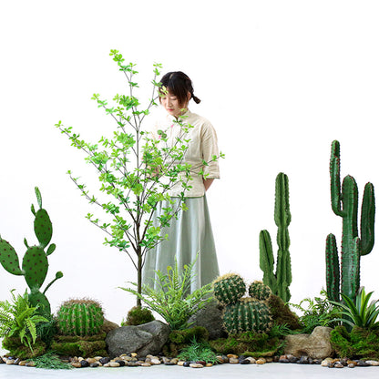SOGA 95cm Green Artificial Indoor Cactus Tree Fake Plant Simulation Decorative 2 Heads • LUZ-APlantFH9502