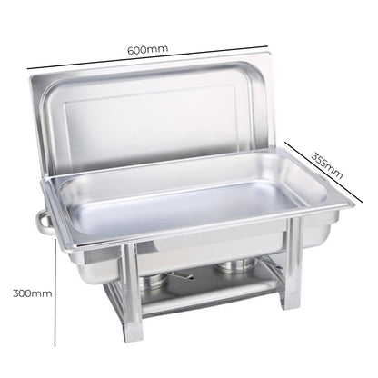 SOGA 4X Stainless Steel Chafing Single Tray Catering Dish Food Warmer • LUZ-ChafingDish56081X4