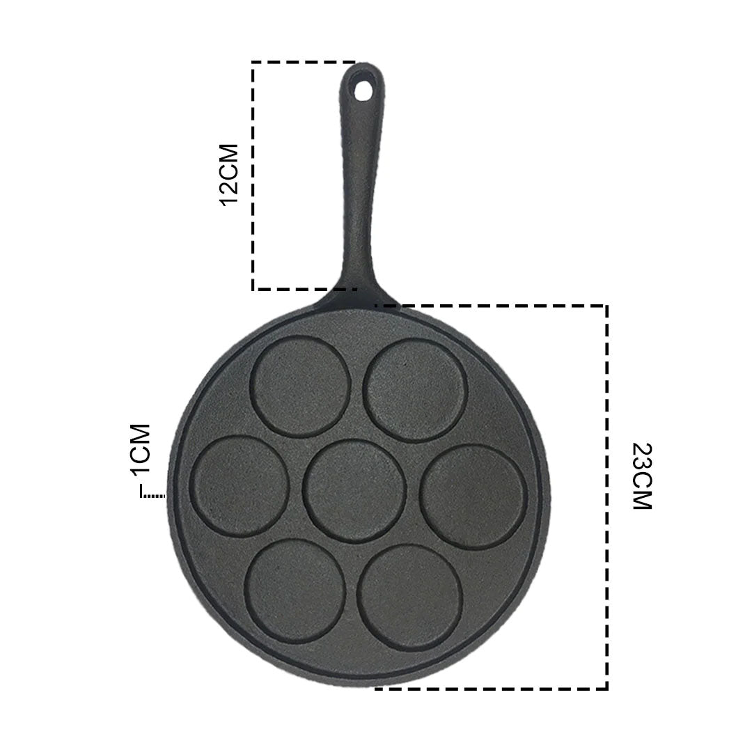 SOGA 2X 23cm Cast Iron Takoyaki Fry Pan Octopus Balls Maker 7 Hole Cavities Grill Mold • LUZ-ZPai022X2