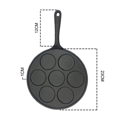 SOGA 2X 23cm Cast Iron Takoyaki Fry Pan Octopus Balls Maker 7 Hole Cavities Grill Mold • LUZ-ZPai022X2