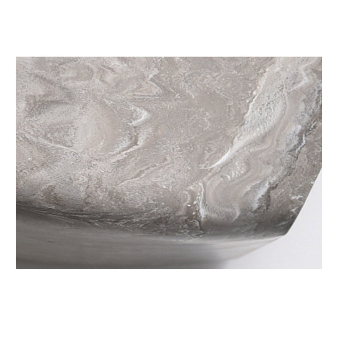 SOGA 32cm Rock Grey Square Resin Plant Flower Pot in Cement Pattern Planter Cachepot for Indoor Home Office • LUZ-FPotF3252