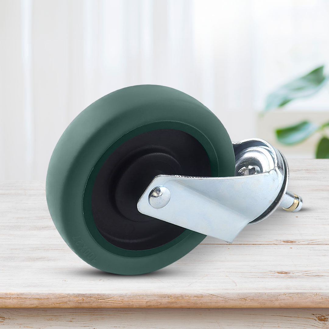 SOGA 2X 4" Heavy Duty Polyurethane Swivel Castor Wheels • LUZ-FC1511WheelsX2