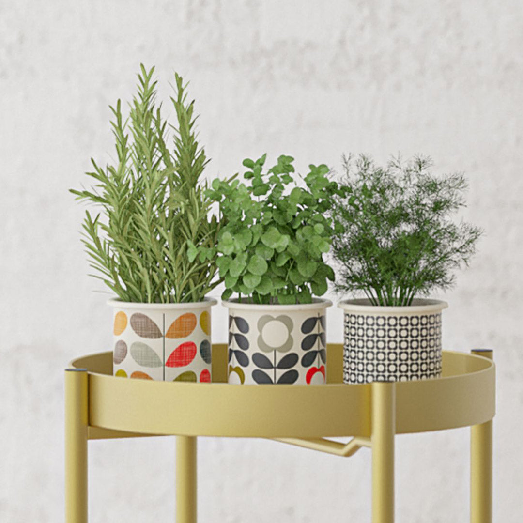 SOGA 2 Layer 50cm Gold Metal Plant Stand Flower Pot Holder Corner Shelving Rack Indoor Display • LUZ-FPotH50GLD