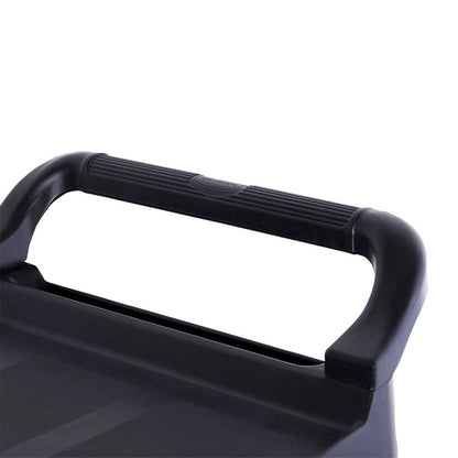 SOGA 2X 3 Tier Covered Food Trolley Food Waste Cart Storage Mechanic Kitchen Black • LUZ-FoodCart1515X2