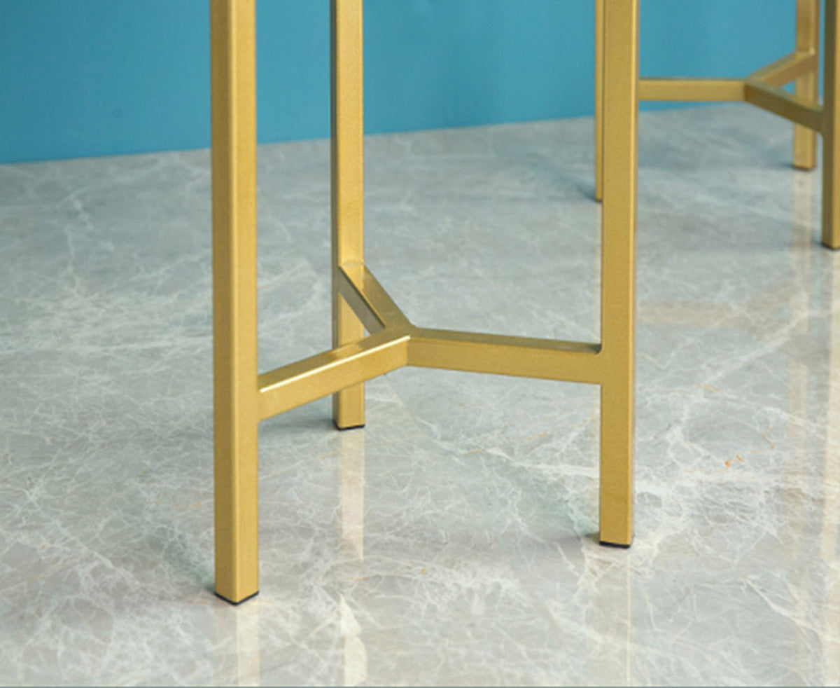 SOGA 2X 30CM Gold Metal Plant Stand with Flower Pot Holder Corner Shelving Rack Indoor Display • LUZ-FPotH32GLDX2