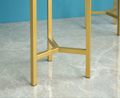 SOGA 2X 30CM Gold Metal Plant Stand with Flower Pot Holder Corner Shelving Rack Indoor Display • LUZ-FPotH32GLDX2