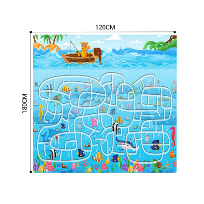 SOGA 120cm Kids Rug Street Map Play Mat, Educational Baby Theme Park Area Rugs • LUZ-KidCarpet604