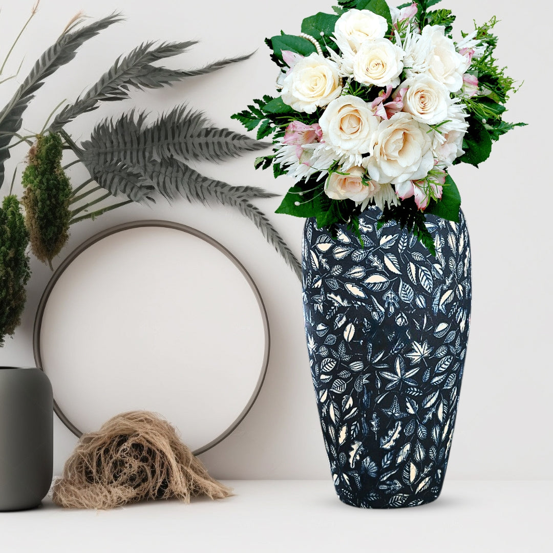 SOGA 35x17cm Blue Large Ceramic Flower Vase Elegant Living Room Home Decor • LUZ-Vase803