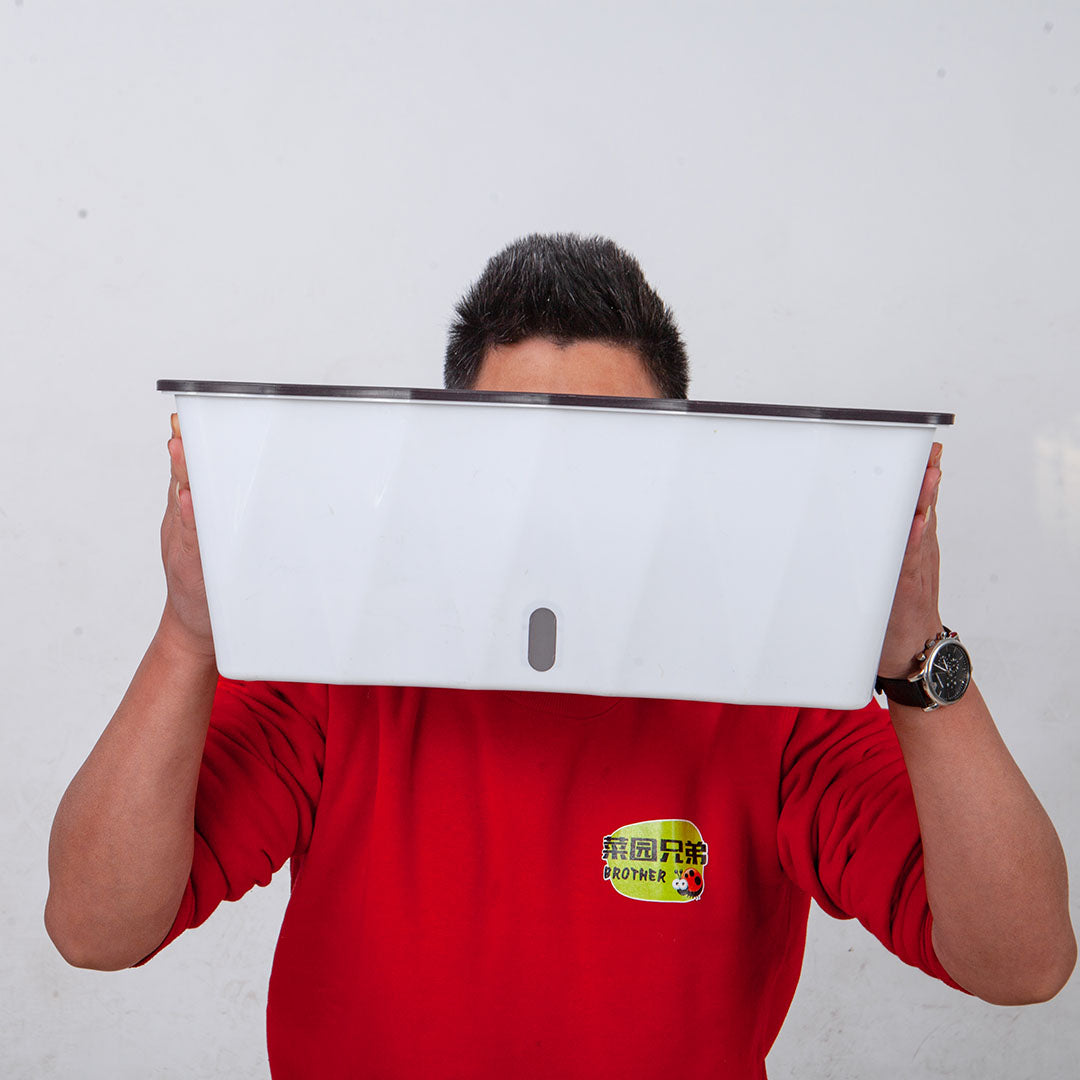 SOGA 50cm Large White Rectangular Flowerpot Vegetable Herb Flower Outdoor Plastic Box Garden Decor • LUZ-PlantBox1K