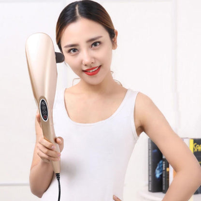 SOGA 6 Heads Portable Handheld Massager Soothing Stimulate Blood Flow Shoulder Gold • LUZ-Massager837AGold