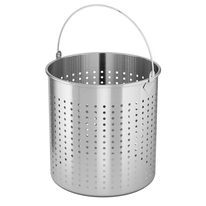 SOGA 2X 71L 18/10 Stainless Steel Perforated Stockpot Basket Pasta Strainer with Handle • LUZ-PastaInsert3905X2