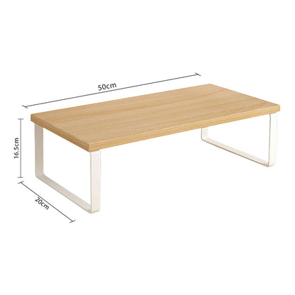 SOGA 50cm Wood Computer Monitor Elevated Stand Desktop Support Station Rack • LUZ-Level006