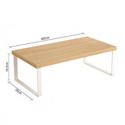 SOGA 40cm Wood Computer Monitor Elevated Stand Desktop Support Station Rack • LUZ-Level003