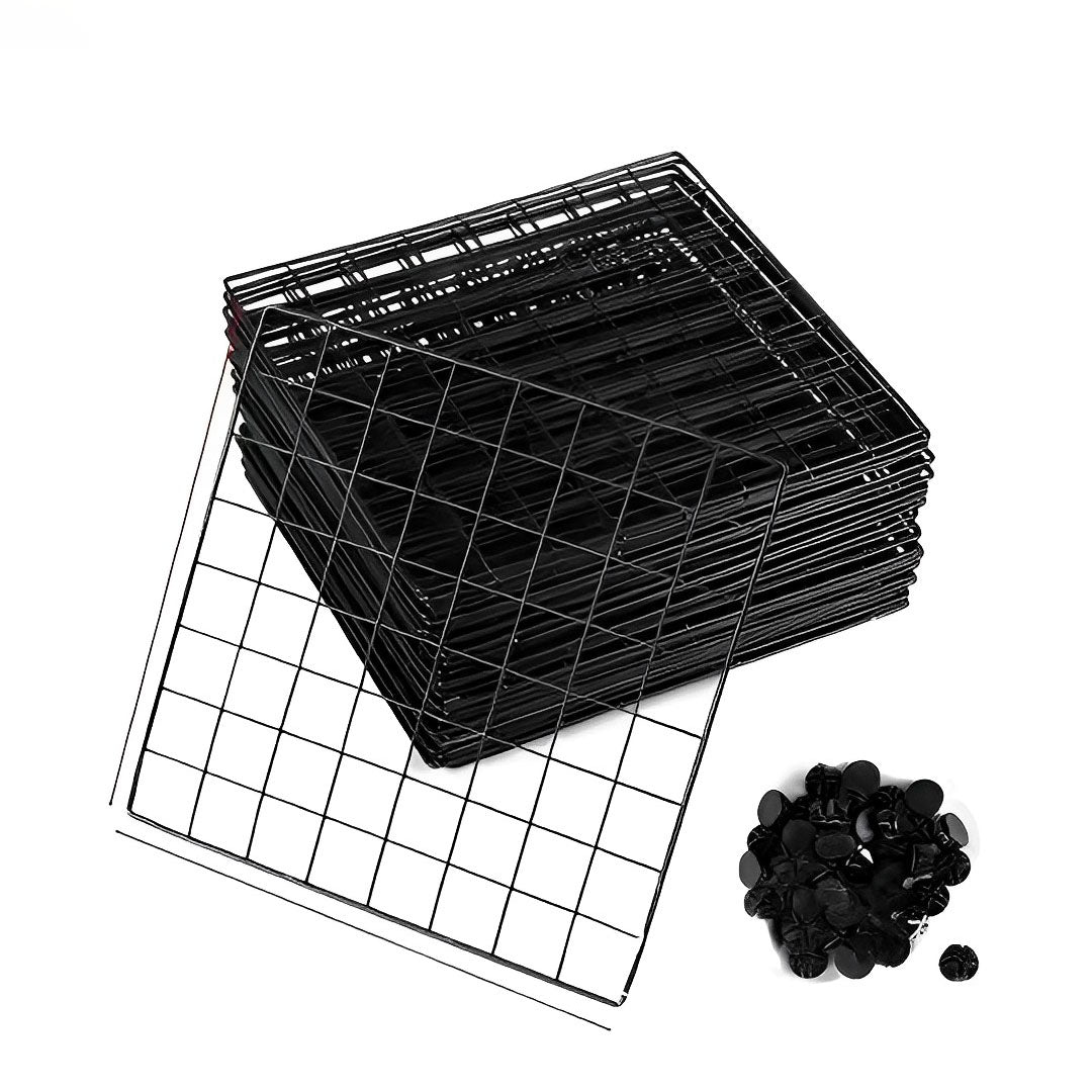 SOGA 2X Black Portable 9-Cube 3 Column Storage Organiser Foldable DIY Modular Grid Space Saving Shelf • LUZ-NetBox3011X2