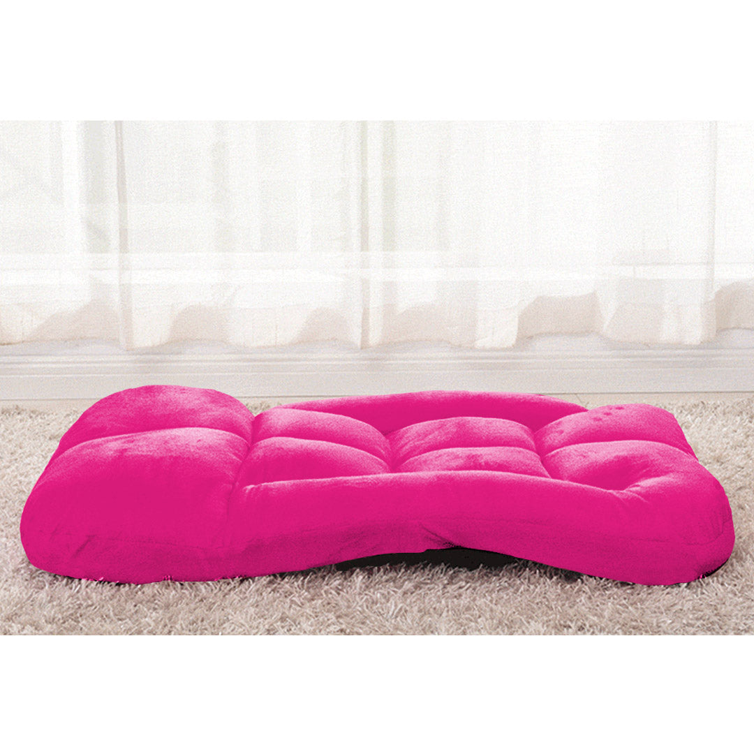 SOGA 4X Foldable Lounge Cushion Adjustable Floor Lazy Recliner Chair with Armrest Pink • LUZ-LoungeKidPinkX4
