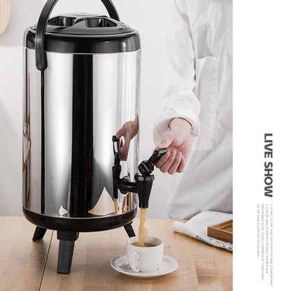 SOGA 8X 18L Portable Insulated Cold/Heat Coffee Tea Beer Barrel Brew Pot With Dispenser • LUZ-BeverageDispenser18LX8