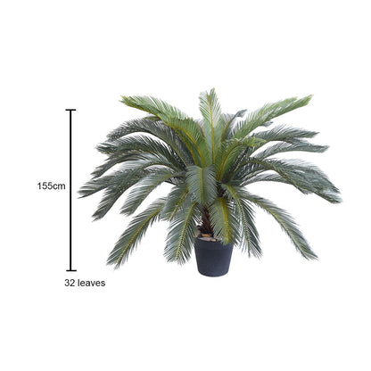 SOGA 2X 155cm Artificial Indoor Cycas Revoluta Cycad Sago Palm Fake Decoration Tree Pot Plant • LUZ-APlantFH107130AX2