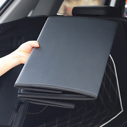 SOGA Leather Car Boot Collapsible Foldable Trunk Cargo Organizer Portable Storage Box Black Medium • LUZ-StorageBLKMed