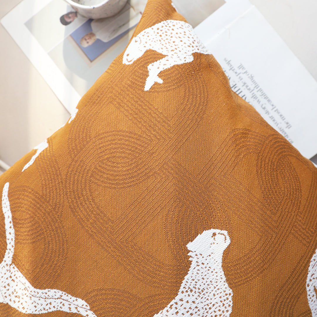 SOGA 2X 50cm Throw Pillow Brown and White Cheetah Animal Print for Home DÃ©cor • LUZ-FrenchCushion338X2