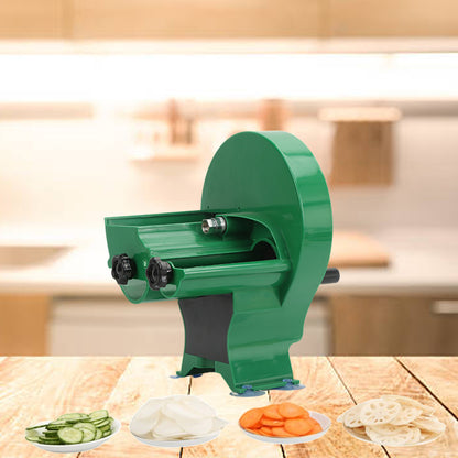 SOGA 2X Commercial Manual Vegetable Fruit Slicer Kitchen Cutter Machine Green • LUZ-FruitCutterBlackX2