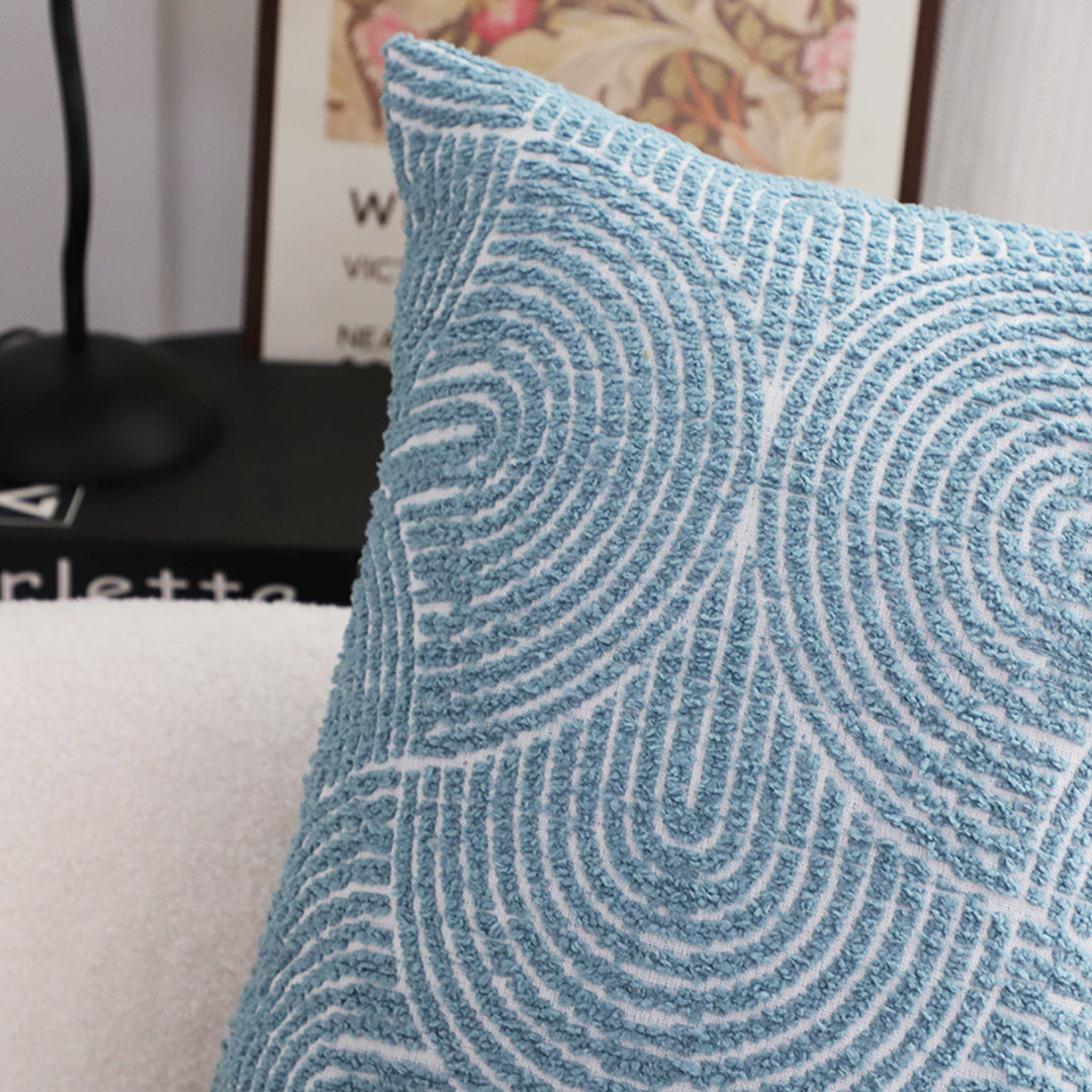 SOGA 35cm Blue Throw Pillow Geometric Indoor and Outdoor Corded for Home Decor • LUZ-FrenchCushion320
