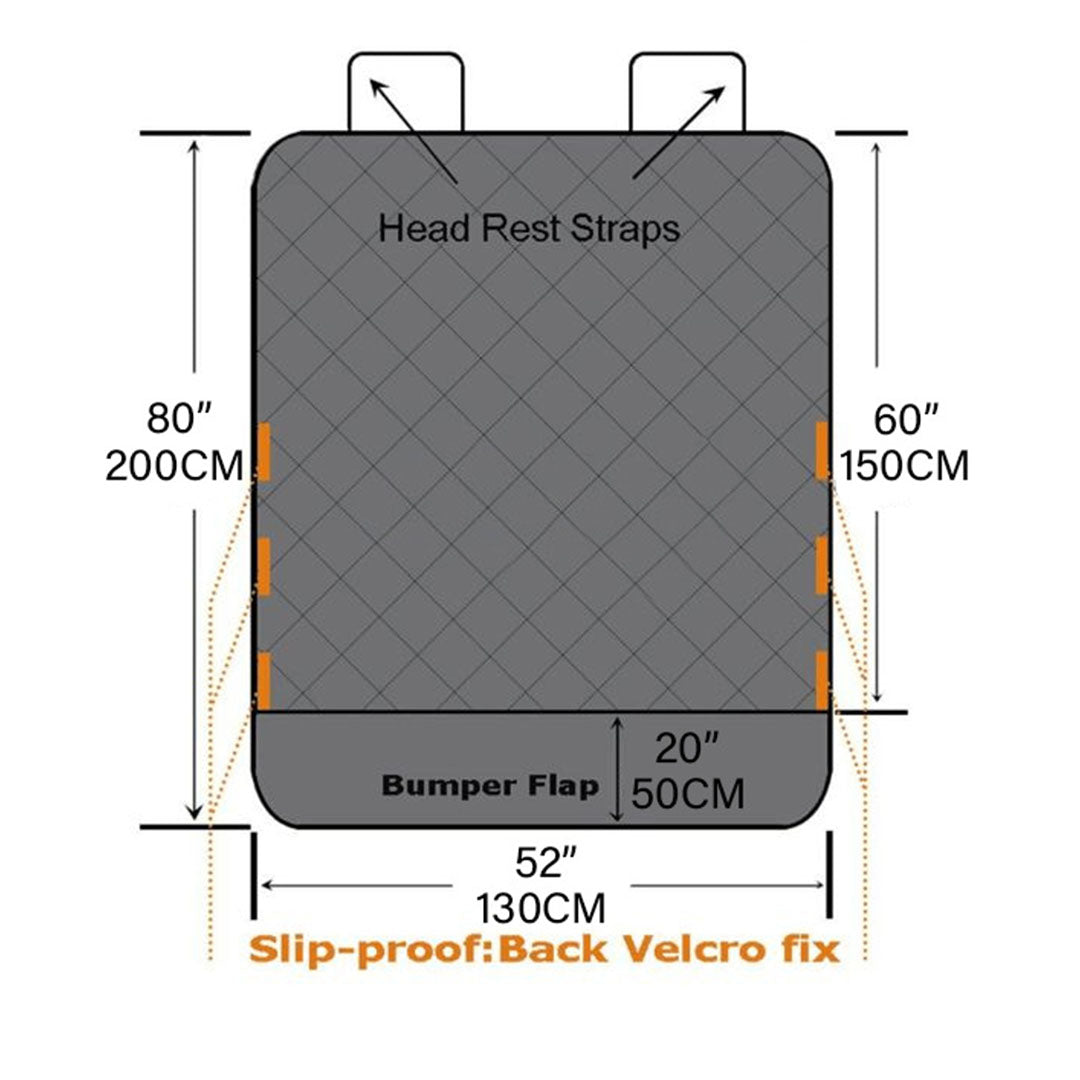 SOGA 2X Premium Car Trunk Pet Mat Boot Cargo Liner Waterproof Seat Cover Protector Hammock Non-Slip Pet Travel Essentials • LUZ-CarPetBag047X2