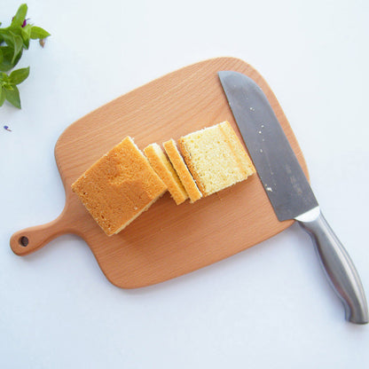 SOGA 26cm Brown Rectangle Wooden Serving Tray Chopping Board Paddle with Handle Home Decor • LUZ-WodF601