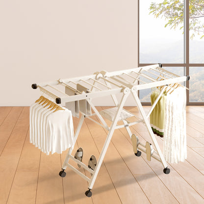 SOGA 140cm Portable Wing Shape Clothes Drying Rack Foldable Space-Saving Laundry Holder • LUZ-BSYXYJ14011
