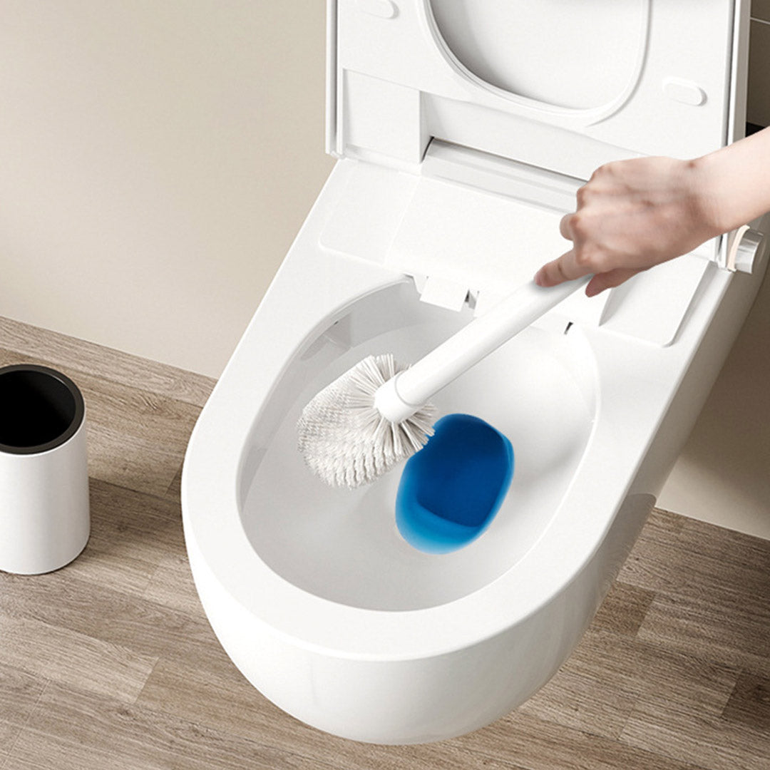 SOGA 27cm Wall-Mounted Toilet Brush with Holder Bathroom Cleaning Scrub White • LUZ-TAN1045