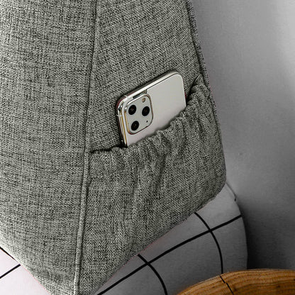 SOGA 120cm Grey Triangular Wedge Bed Pillow Headboard Backrest Bedside Tatami Cushion Home Decor • LUZ-Pillow2112