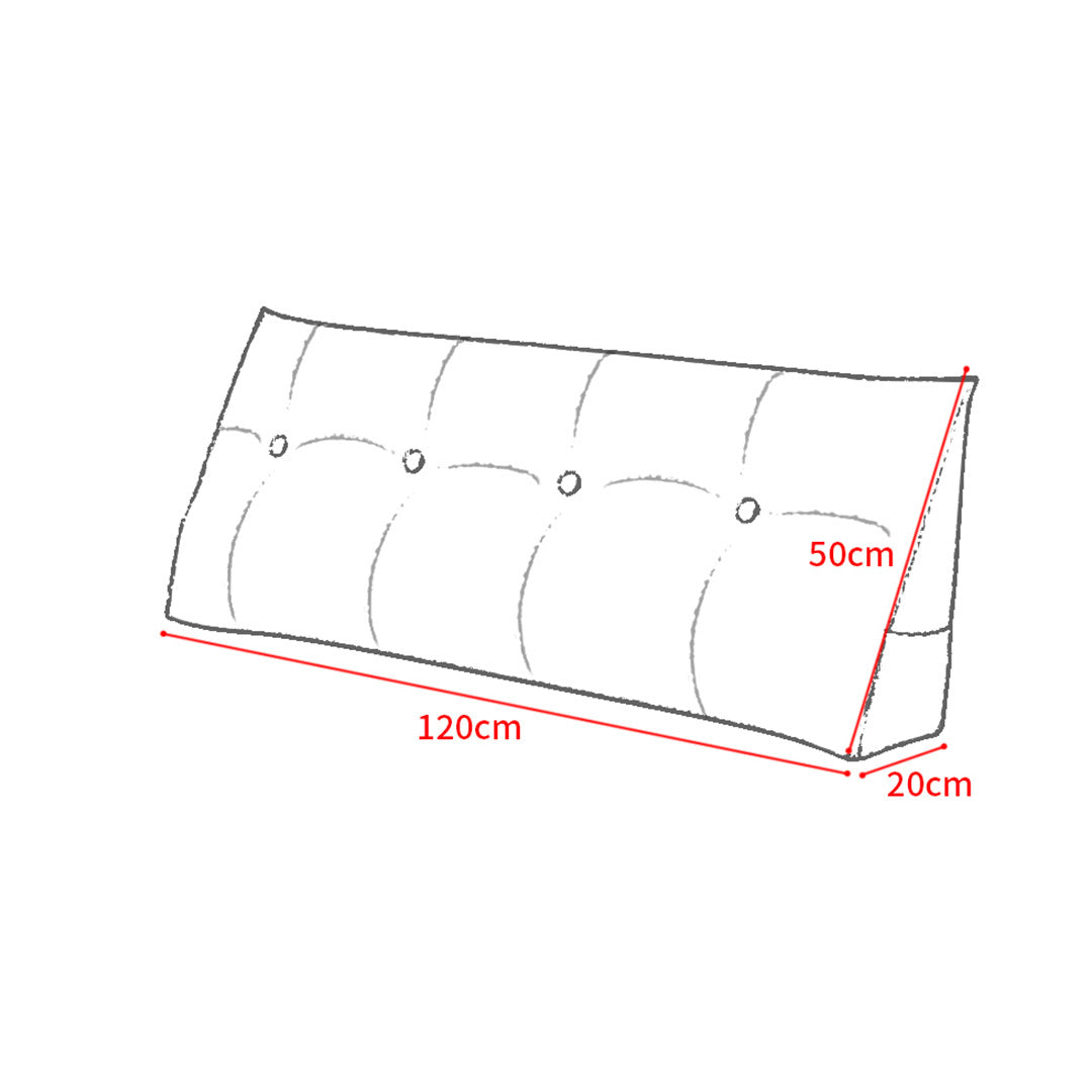 SOGA 120cm Blue Triangular Wedge Bed Pillow Headboard Backrest Bedside Tatami Cushion Home Decor • LUZ-Pillow4112