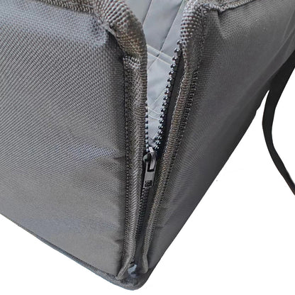 SOGA Grey Car Pet Sitting Bag Breathable Safety Travel Portable Carrier Pouch Travel Essentials • LUZ-CarPetBag071