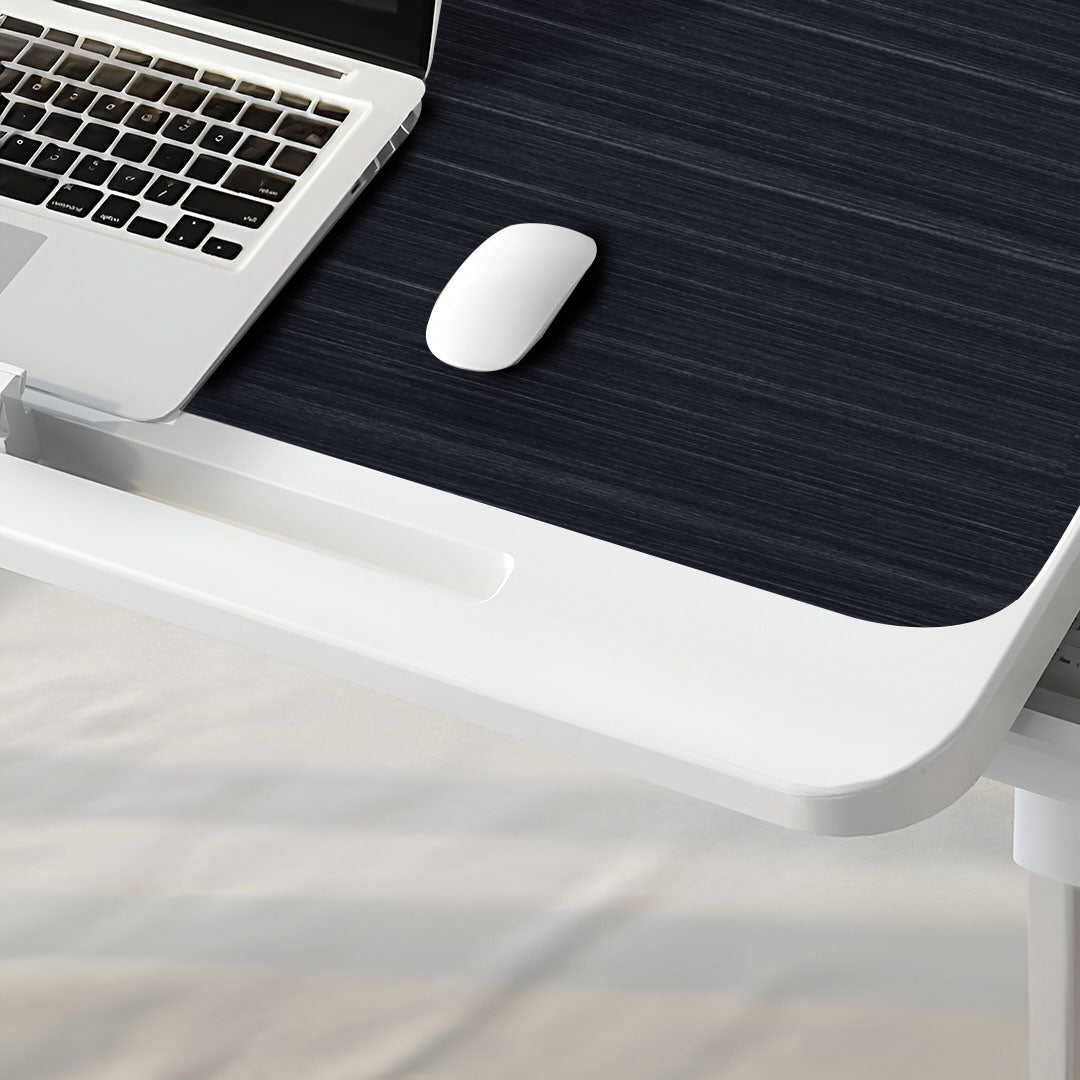 SOGA 60X40cm Black Small Laptop Bed Portable Foldable Study Table Adjustable • LUZ-BedTableA8