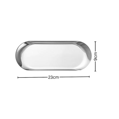 SOGA Silver Nordic Oval Plate Set Small Medium, and Large for 3 Pieces Kitchen Essentials • LUZ-VICPlate50