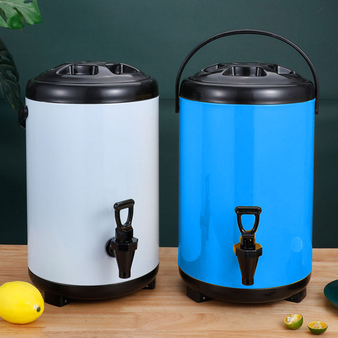 SOGA 10L Stainless Steel Insulated Milk Tea Barrel Hot and Cold Beverage Dispenser Container with Faucet Blue • LUZ-VICDispenser10LBLU