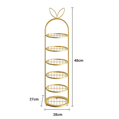SOGA 2X 6 Tier Bunny Ears Shape Gold Plated Metal Shoe Organizer Space Saving Portable Footwear Storage Shelf • LUZ-FPotXJ09X2