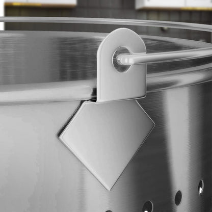 SOGA 21L 18/10 Stainless Steel Stockpot with Perforated Stock Pot Basket Pasta Strainer • LUZ-StockPot30CMwPastaInsert3901