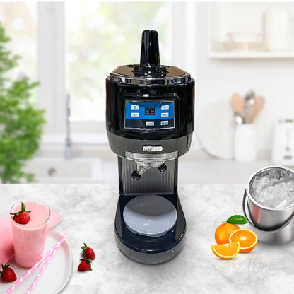 SOGA 2X 300 Watts Electric Ice Shaver Automatic Crusher Slicer Commercial Machine 70kgs/h Black • LUZ-IceShaverBY208SX2