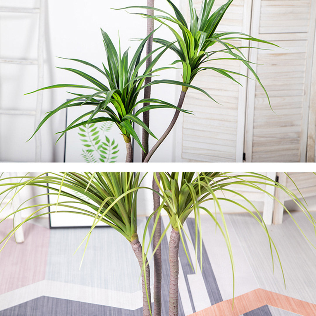 SOGA 180cm Green Artificial Indoor Brazlian Iron Tree Fake Plant Decorative 3 Heads • LUZ-APlantFHBS18090