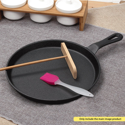 SOGA 2X 26cm Round Cast Iron Frying Pan Skillet Griddle Sizzle Platter • LUZ-ZPai033X2