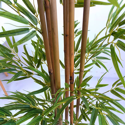SOGA 2X 120cm Lucky Bamboo Tree Bambusa Vulgaris Artificial Plant w/ 7 Branches Home Accent Decor • LUZ-APlantFHZ120X2