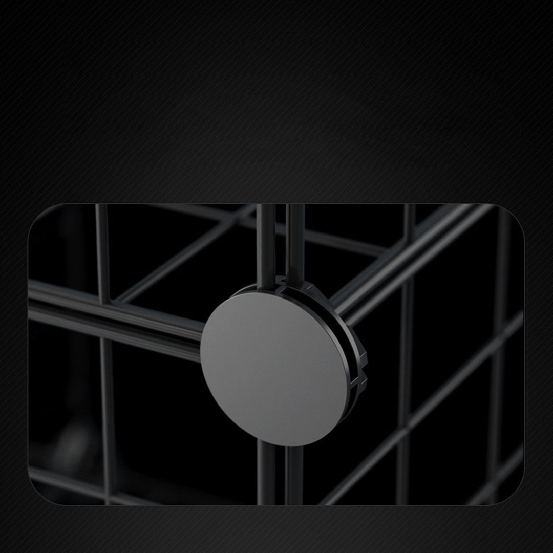 SOGA Black Portable 8-Cube Storage Organiser Foldable DIY Modular Grid Space Saving Shelf • LUZ-NetBox2008